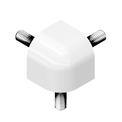 40-032-0 MODULAR SOLUTIONS ANGLE CONNECTOR<BR>32MM X 32MM JOINT FOR CONNECTING ROUND CORNER PROFILE 90DEG